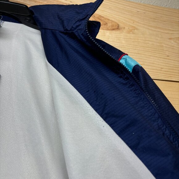 Vintage Asics Gore Tex Windbreaker Jacket Womens Large Blue Full Zip Running - Picture 13 of 16